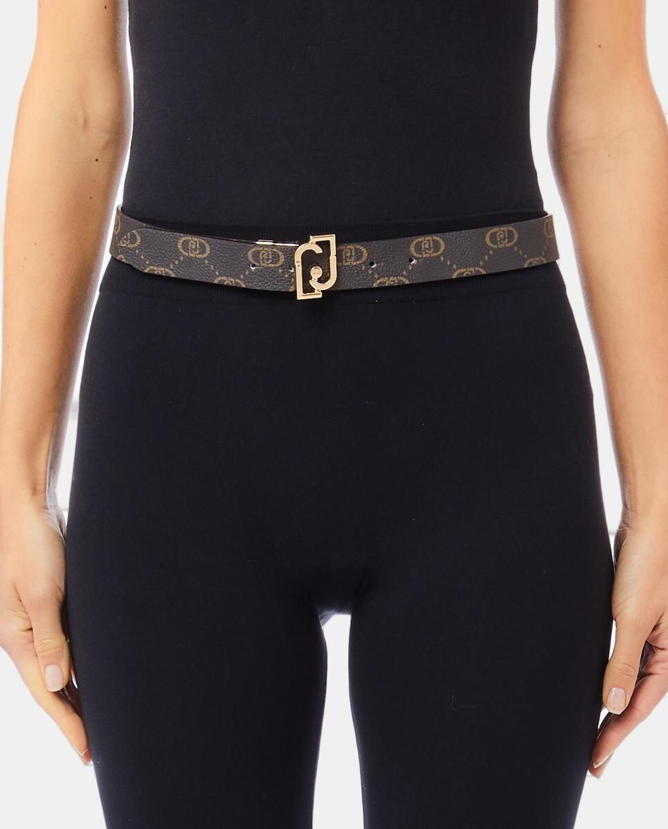 Cinto Reversível com Logótipo Taupe-2