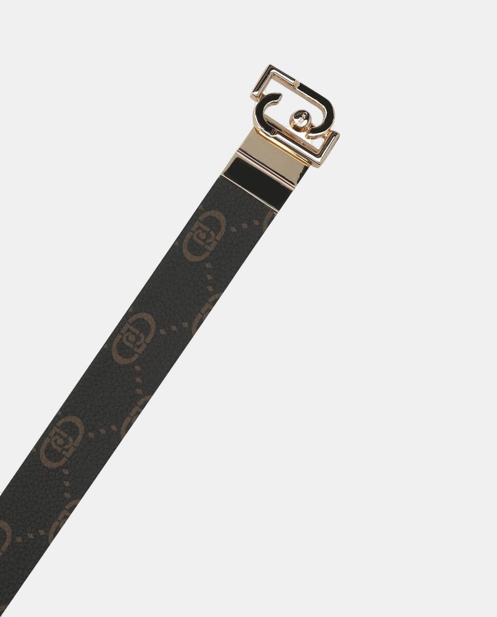 Cinto Reversível com Logótipo Taupe-3