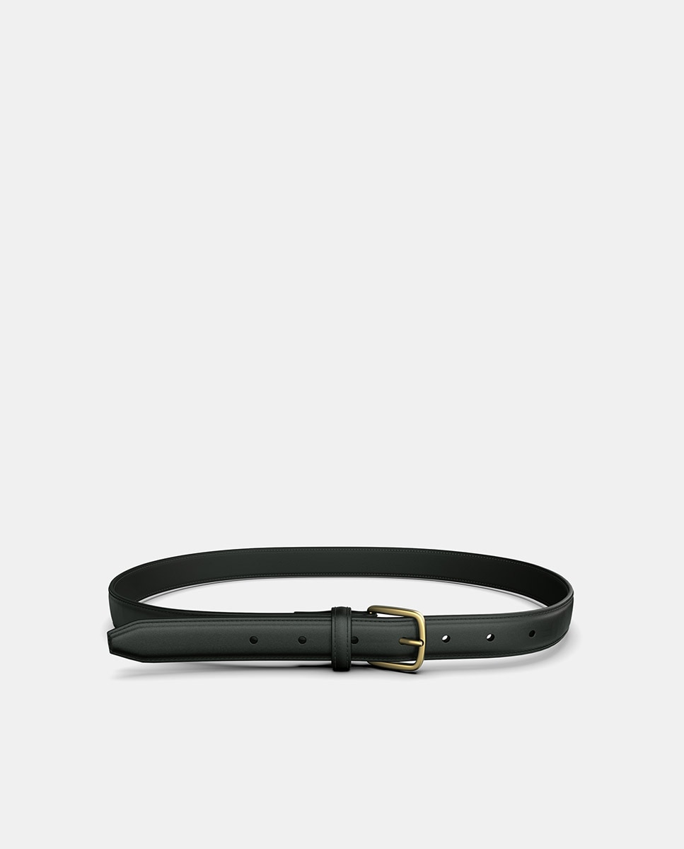 Pack de Dois Cintos com Efeito de Pele Preto-2