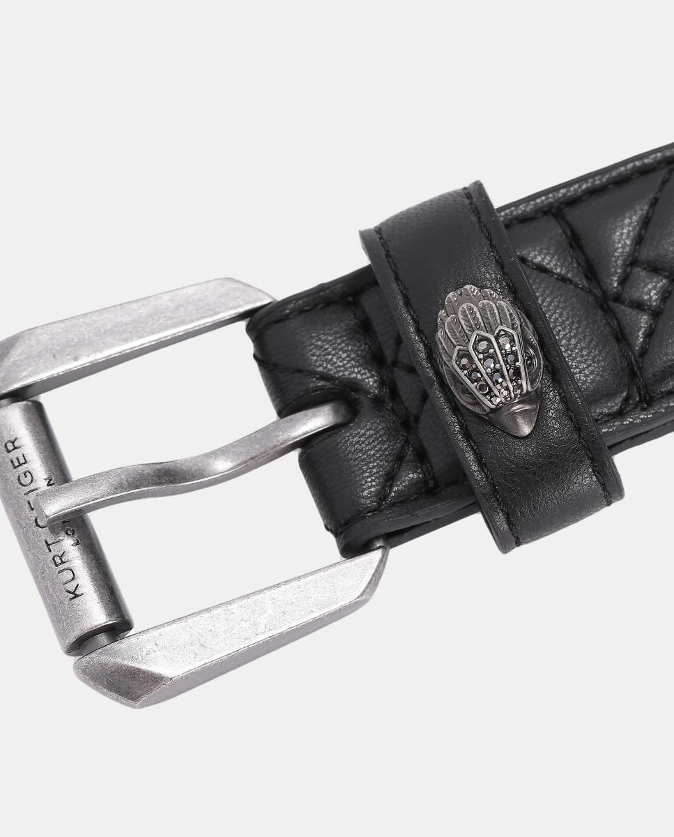 Cinto Kensington Acolchoado - Prateado Preto-3
