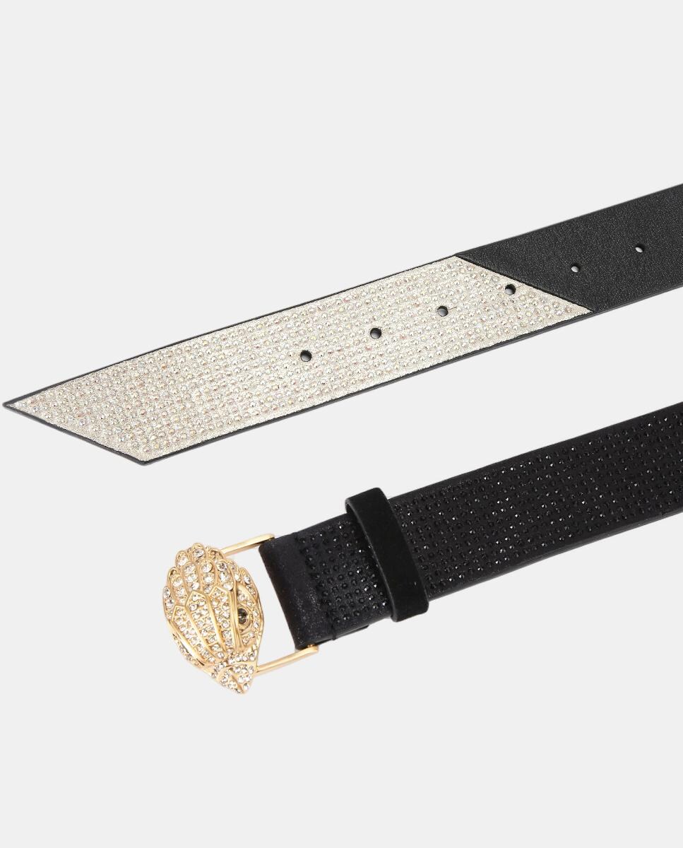 Cinto Kensington Bicolor com Cabeça de Águia Preto-2