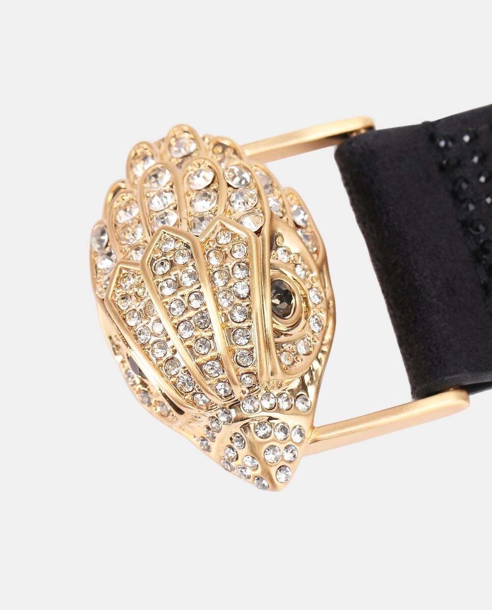 Cinto Kensington Bicolor com Cabeça de Águia Preto-3