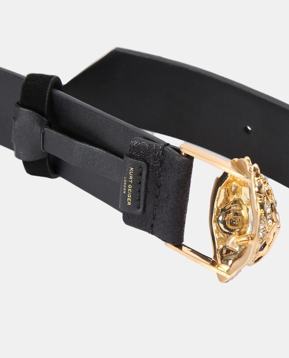 Cinto Kensington Bicolor com Cabeça de Águia Preto-4