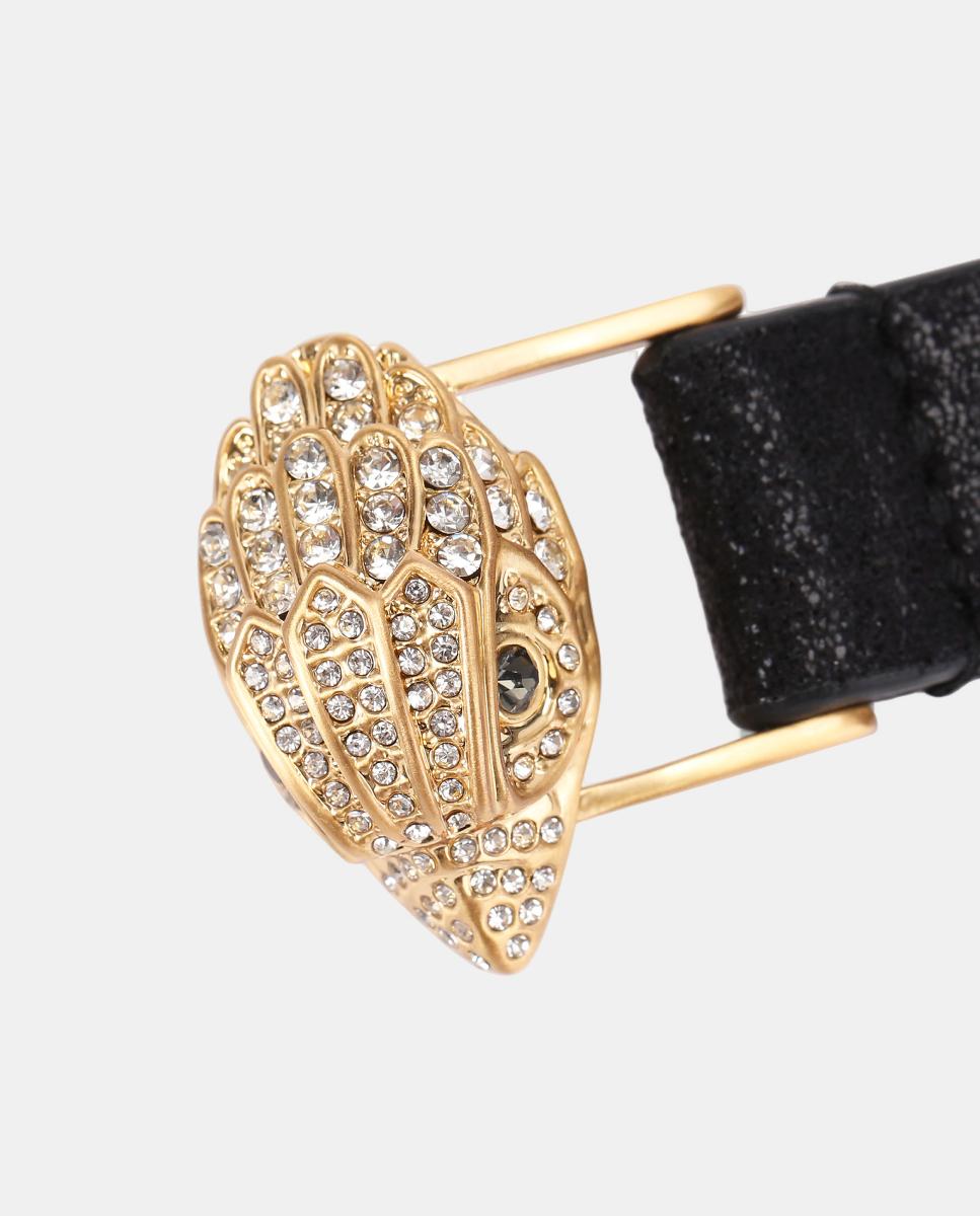 Cinto Bicolor com Cabeça de Águia Preto-3