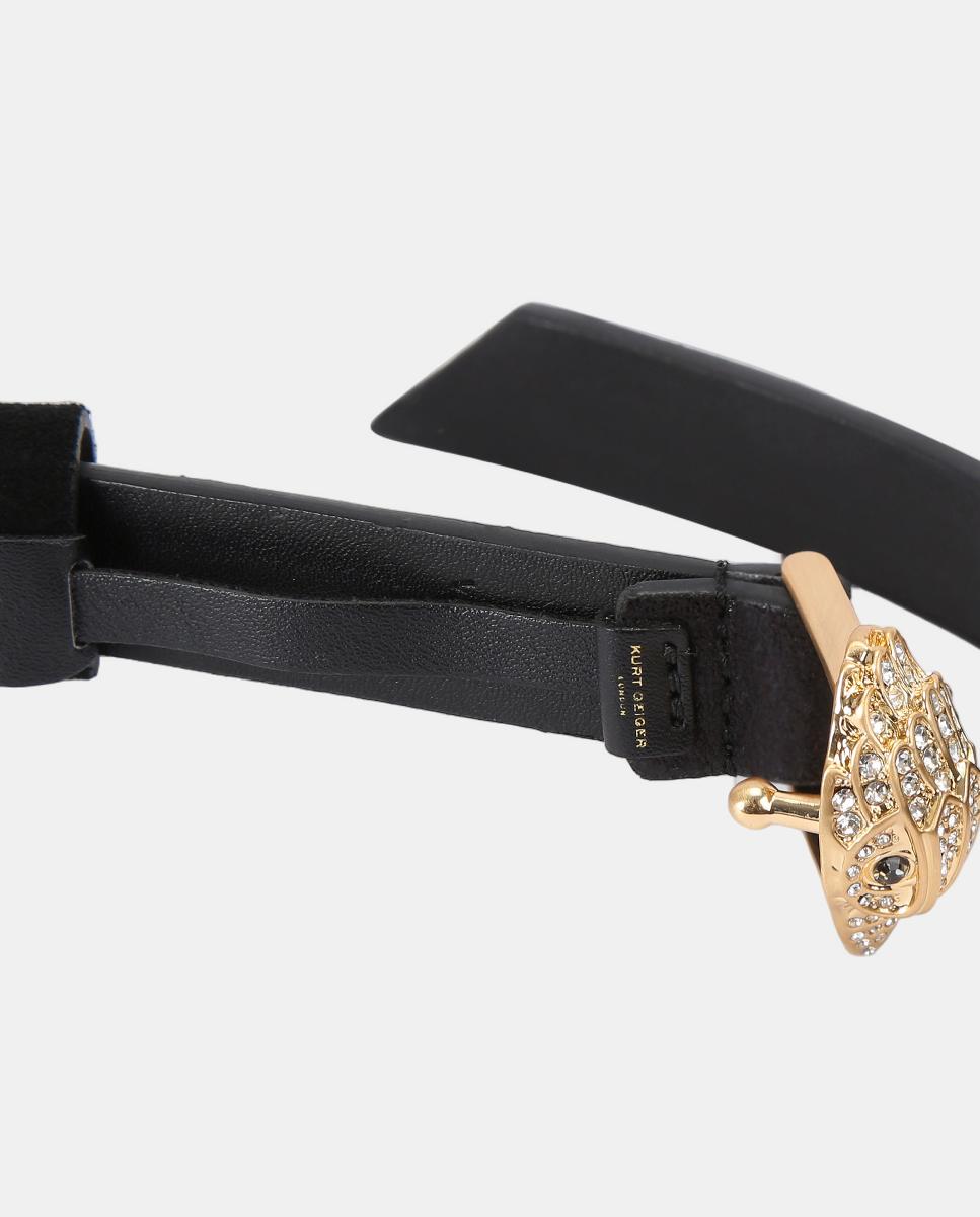 Cinto Bicolor com Cabeça de Águia Preto-4