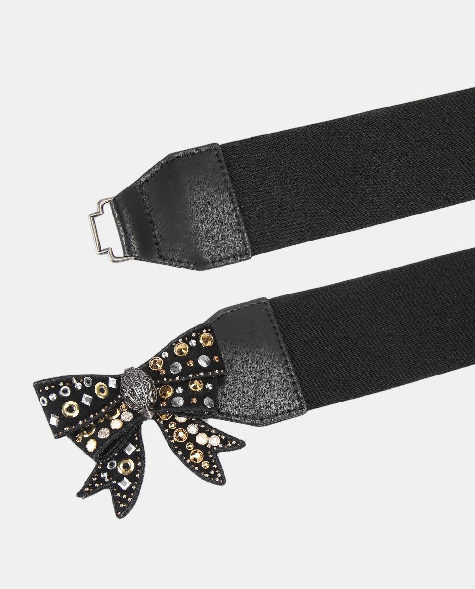 Cinto Elástico com Fecho de Laço Belgravia Preto-2