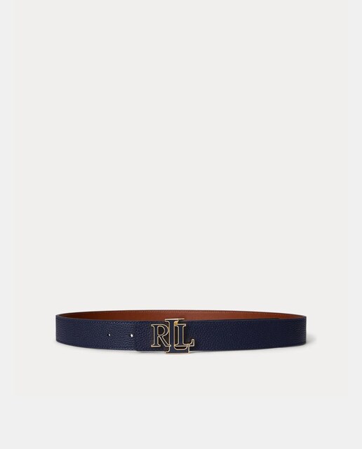 Imagem 0 de Cinto em Pele Reversível com Fivela Dourada