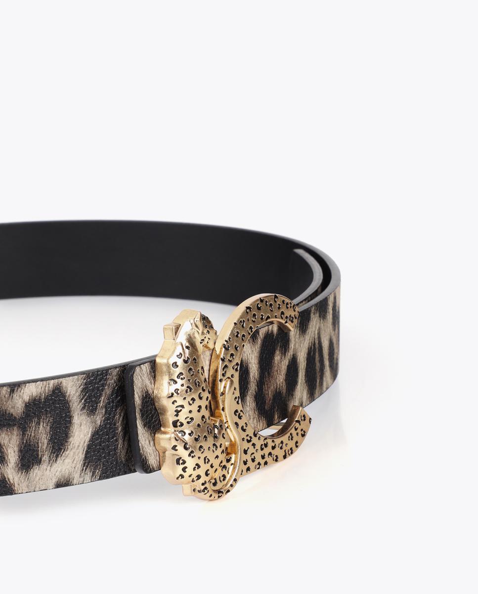 Cinto Reversível Leopardo com Fivela LC Leopardo - Preto Castanho-escuro-3