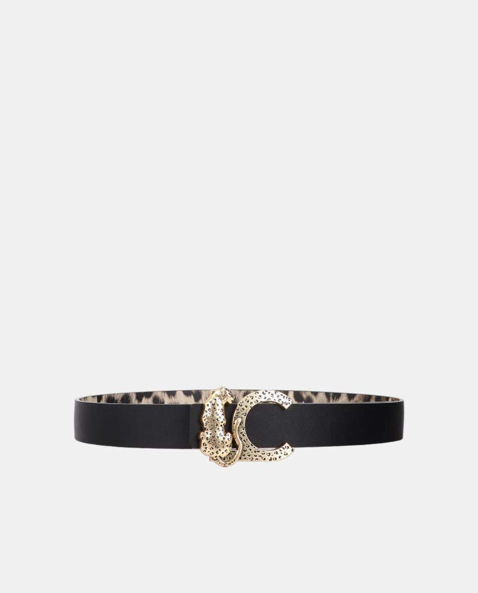 Cinto Reversível Leopardo com Fivela LC Leopardo - Preto Castanho-escuro-4