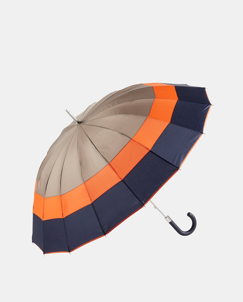 Guarda-Chuva Comprido Manual. 16 Varetas Laranja-1