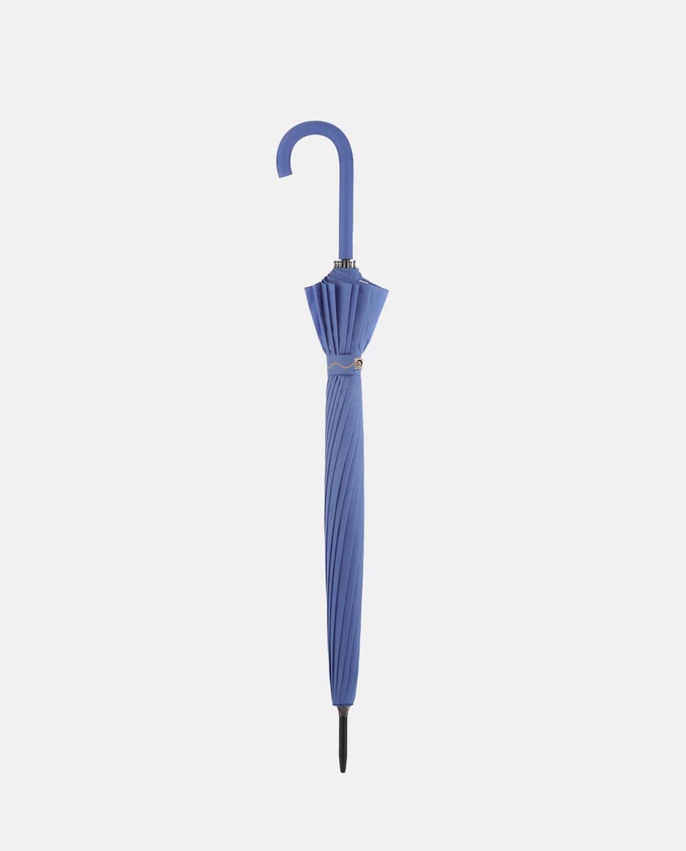 Guarda-Chuva Comprido Automático "Colorparty". Guarda-Chuva Robusto de 16 Varetas, com Proteção Solar UVP 50+ e Fabricado em Poliéster Reciclado e Reciclável. Azul-claro-2