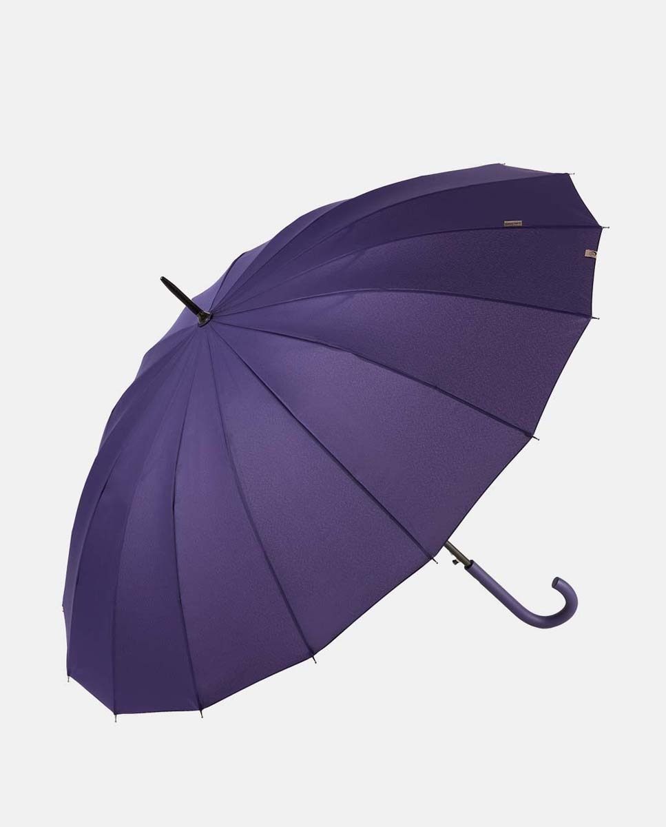 Guarda-Chuva Comprido Automático "Colorparty". Guarda-Chuva Robusto de 16 Varetas, com Proteção Solar UVP 50+ e Fabricado em Poliéster Reciclado e Reciclável. Azul-marinho-1