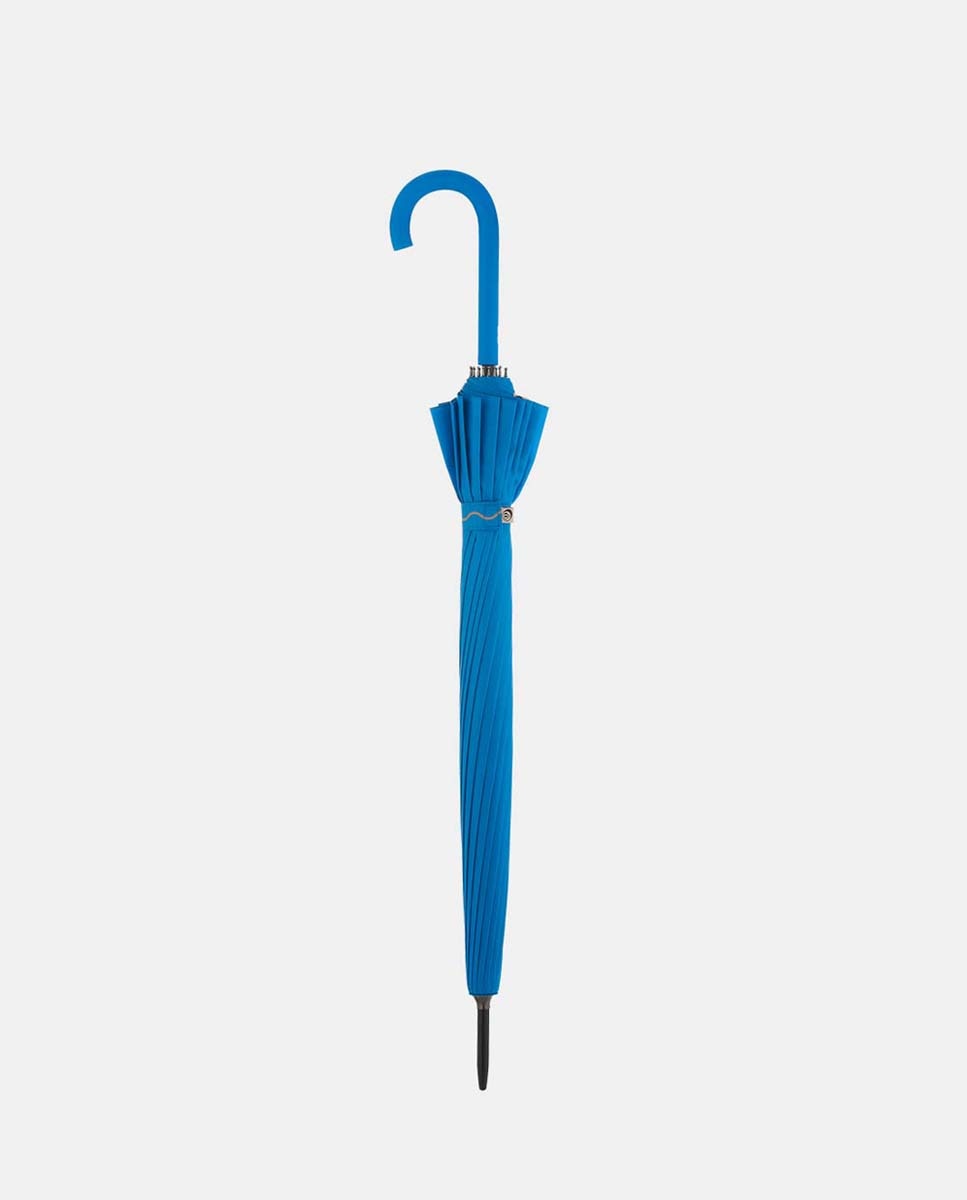Guarda-Chuva Comprido Automático "Colorparty". Guarda-Chuva Robusto de 16 Varetas, com Proteção Solar UVP 50+ e Fabricado em Poliéster Reciclado e Reciclável. Azul-2