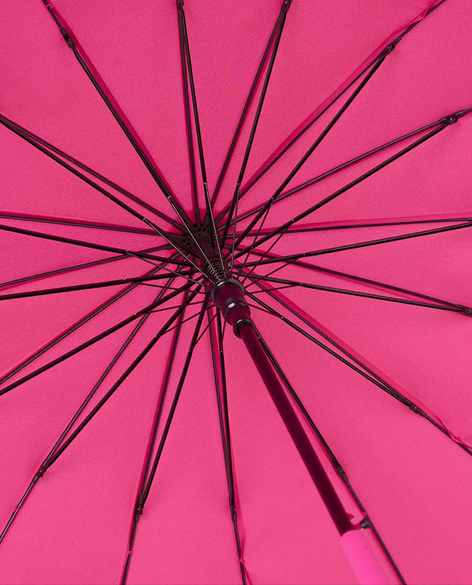 Guarda-Chuva Comprido Automático "Colorparty". Guarda-Chuva Robusto de 16 Varetas, com Proteção Solar UVP 50+ e Fabricado em Poliéster Reciclado e Reciclável. Coral-4