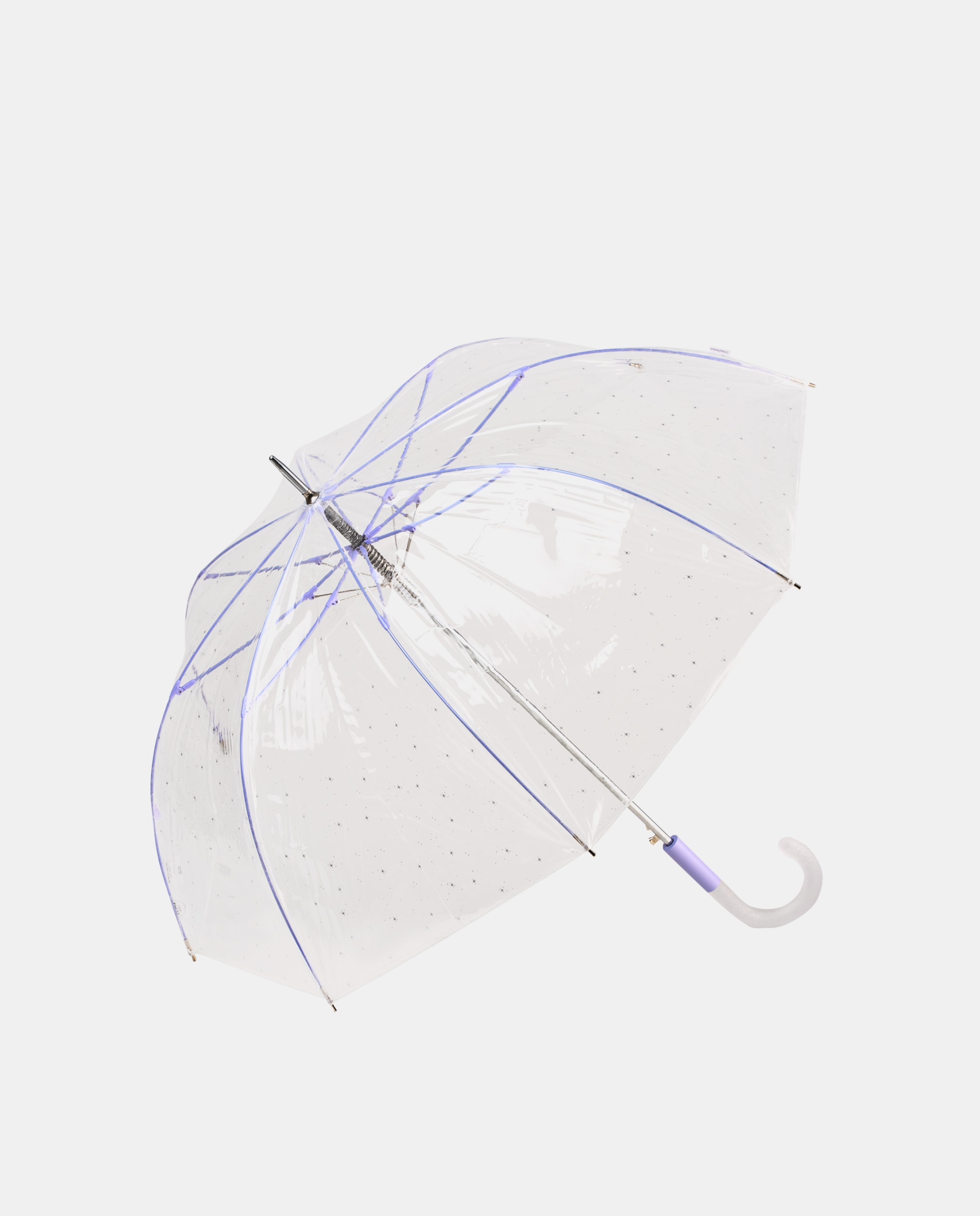 Guarda-Chuva Comprido Automático Transparente "Stars". Com Tecnologia Windproof. Transparente-1