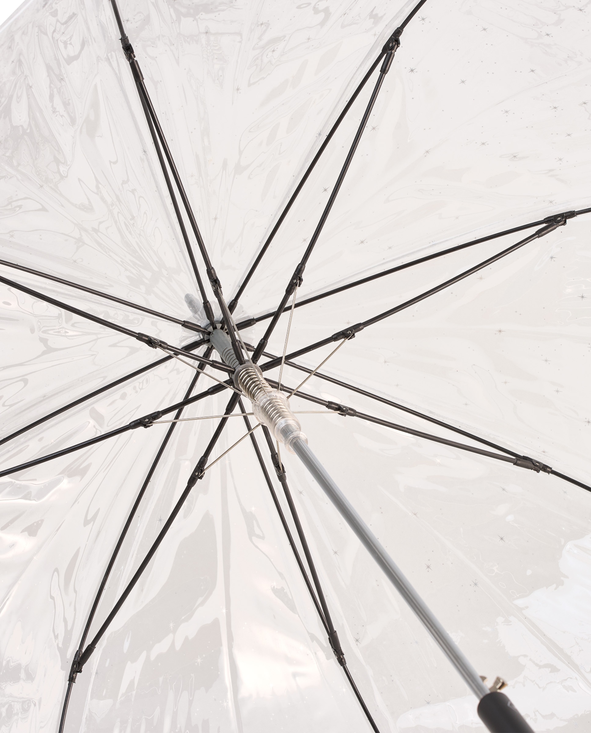 Guarda-Chuva Comprido Automático Transparente "Stars". Com Tecnologia Windproof Transparente-3