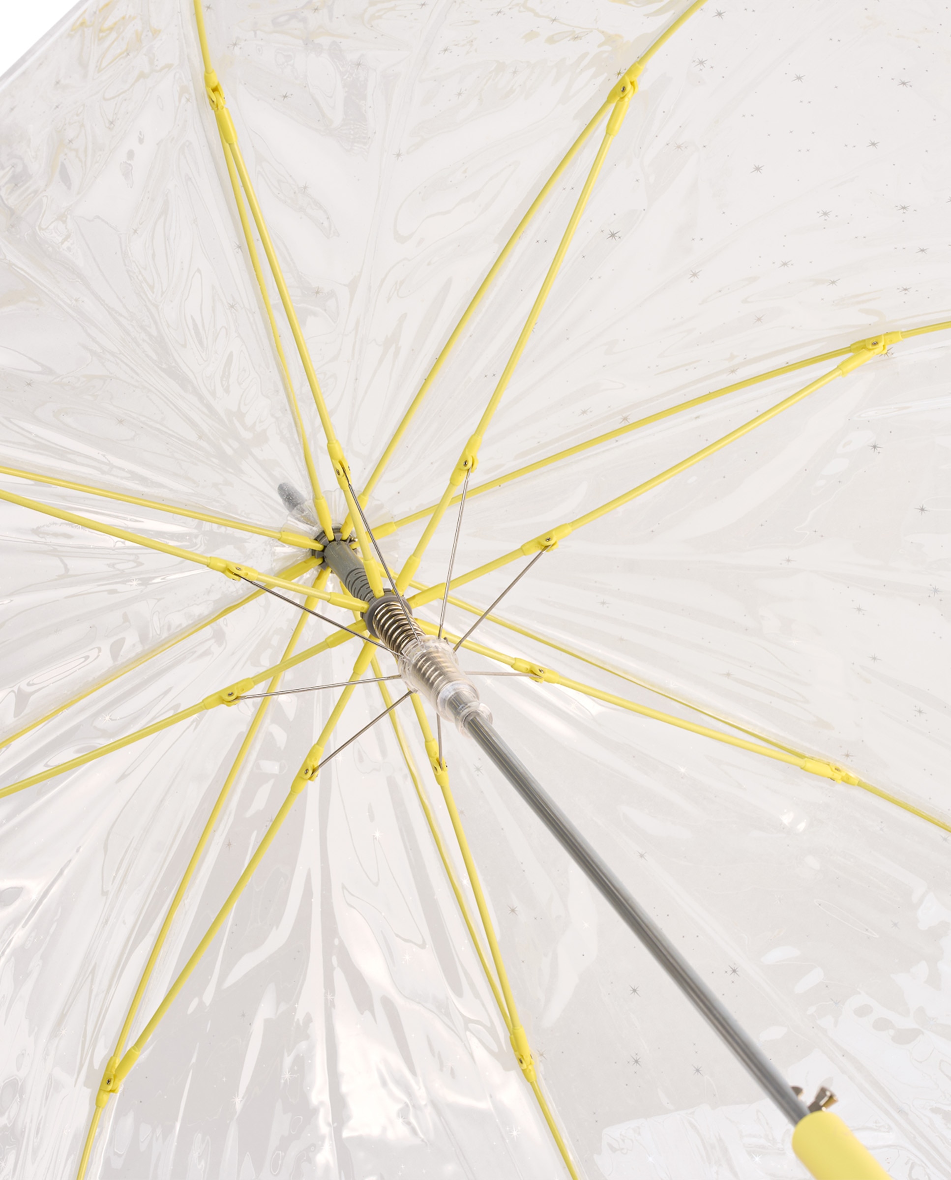 Guarda-Chuva Comprido Automático Transparente "Stars". Com Tecnologia Windproof. Transparente-3