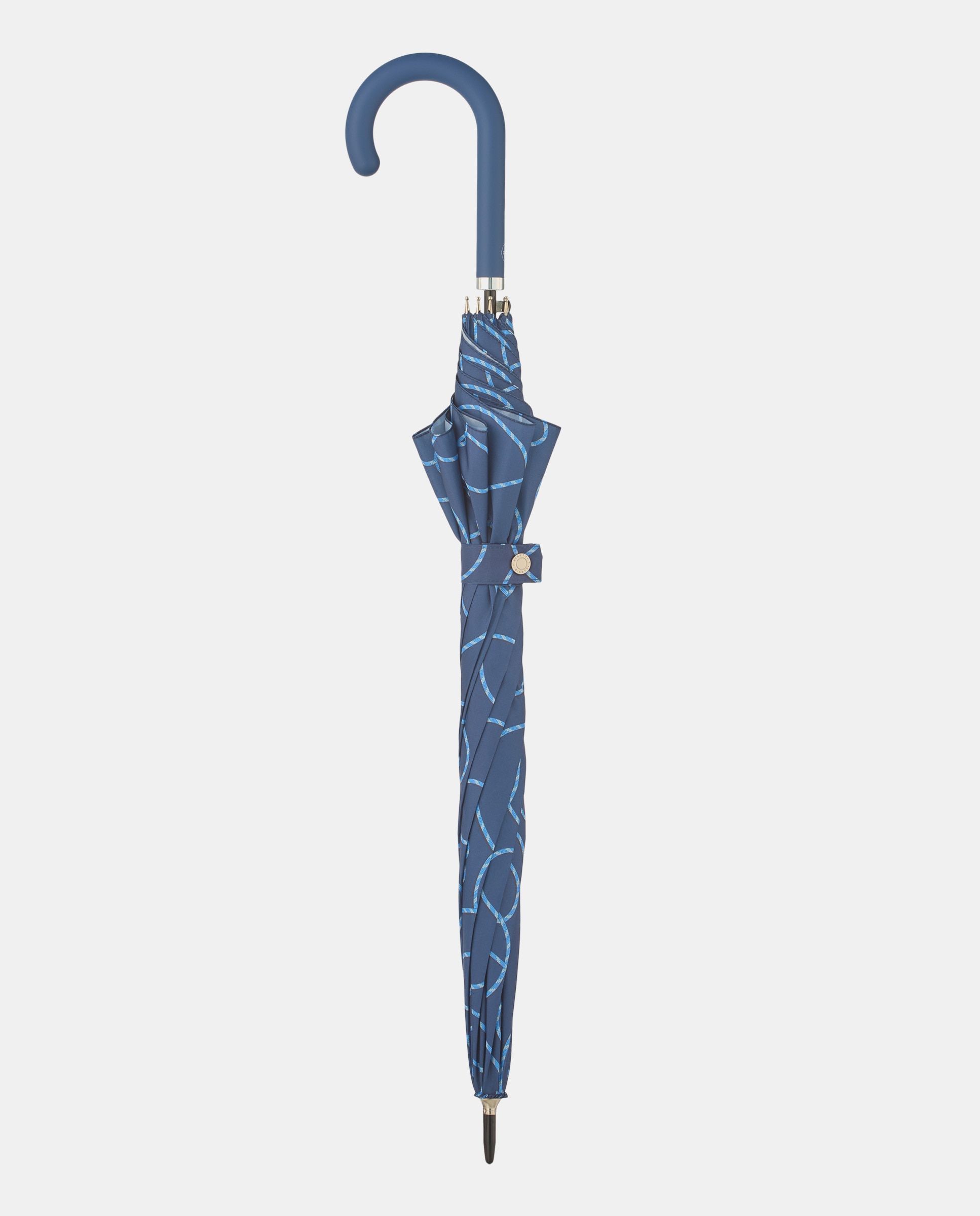 Guarda-Chuva Comprido Automático "Cords" com Sistema Windproof, Proteção Solar UVP+50 e Fabricado em Poliéster Reciclado e Reciclável Azul-marinho-2