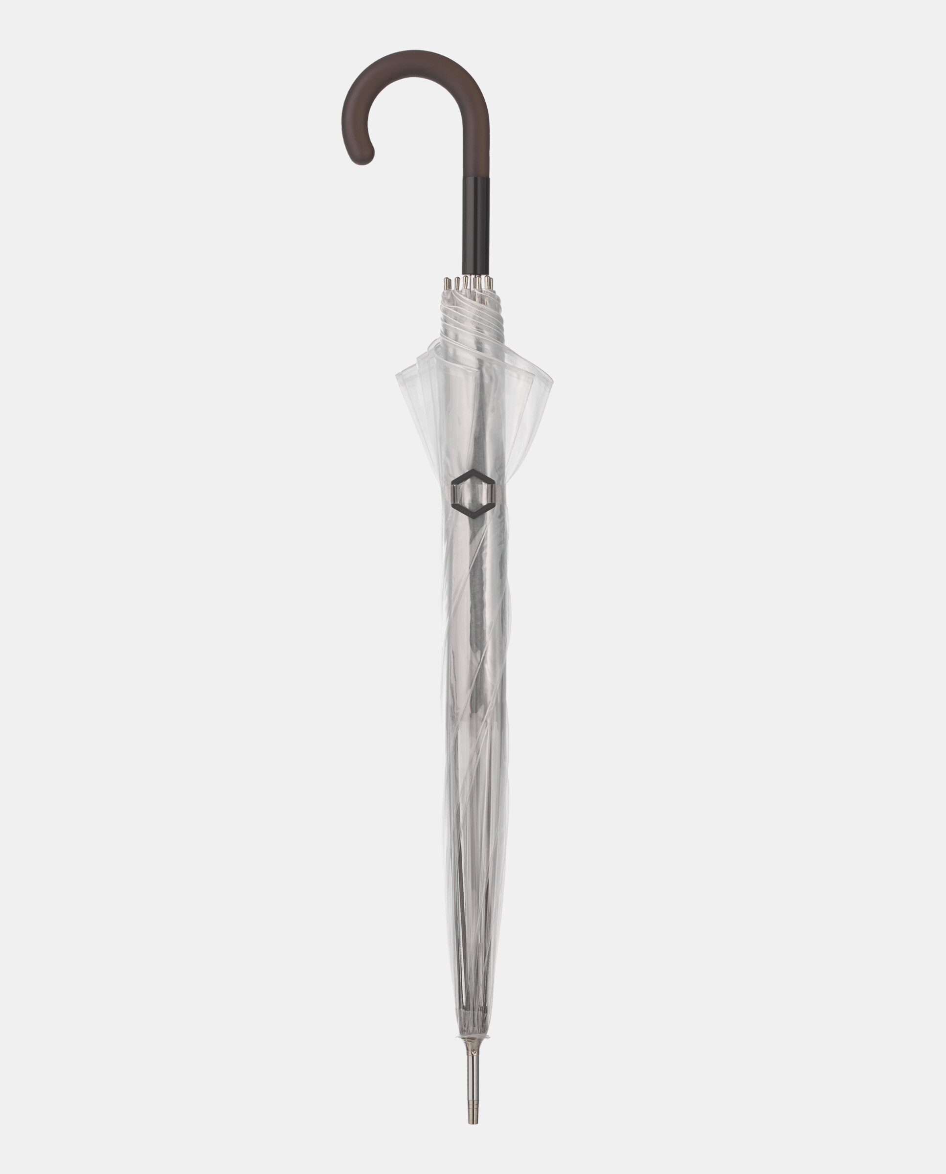 Guarda-Chuva Comprido Transparente Automático com Design Elegante e Minimalista, Resistente ao Vento e com Abertura Automática Fácil Transparente-3