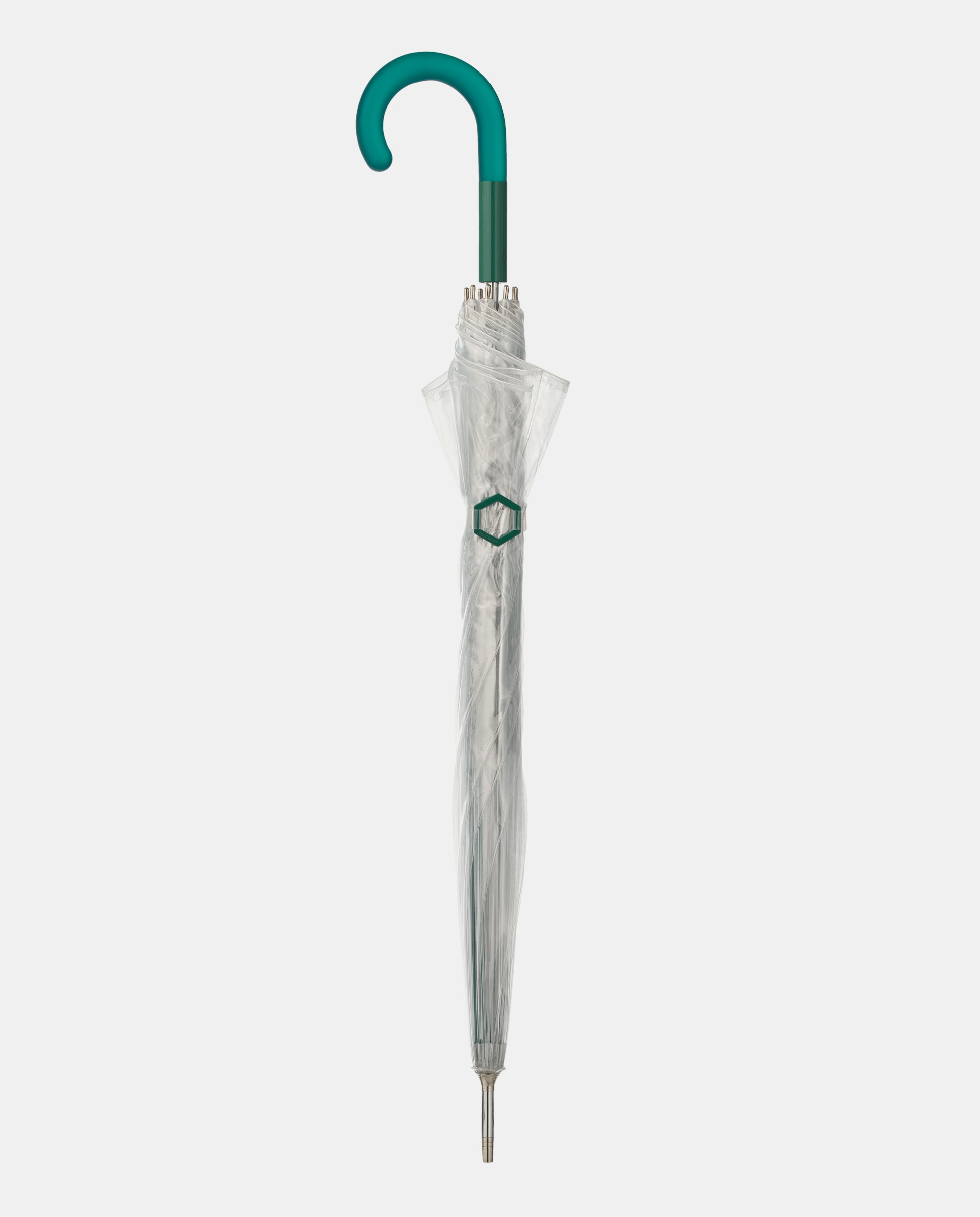 Guarda-Chuva Comprido Transparente Automático com Design Elegante e Minimalista, Resistente ao Vento e com Abertura Automática Fácil Transparente-2