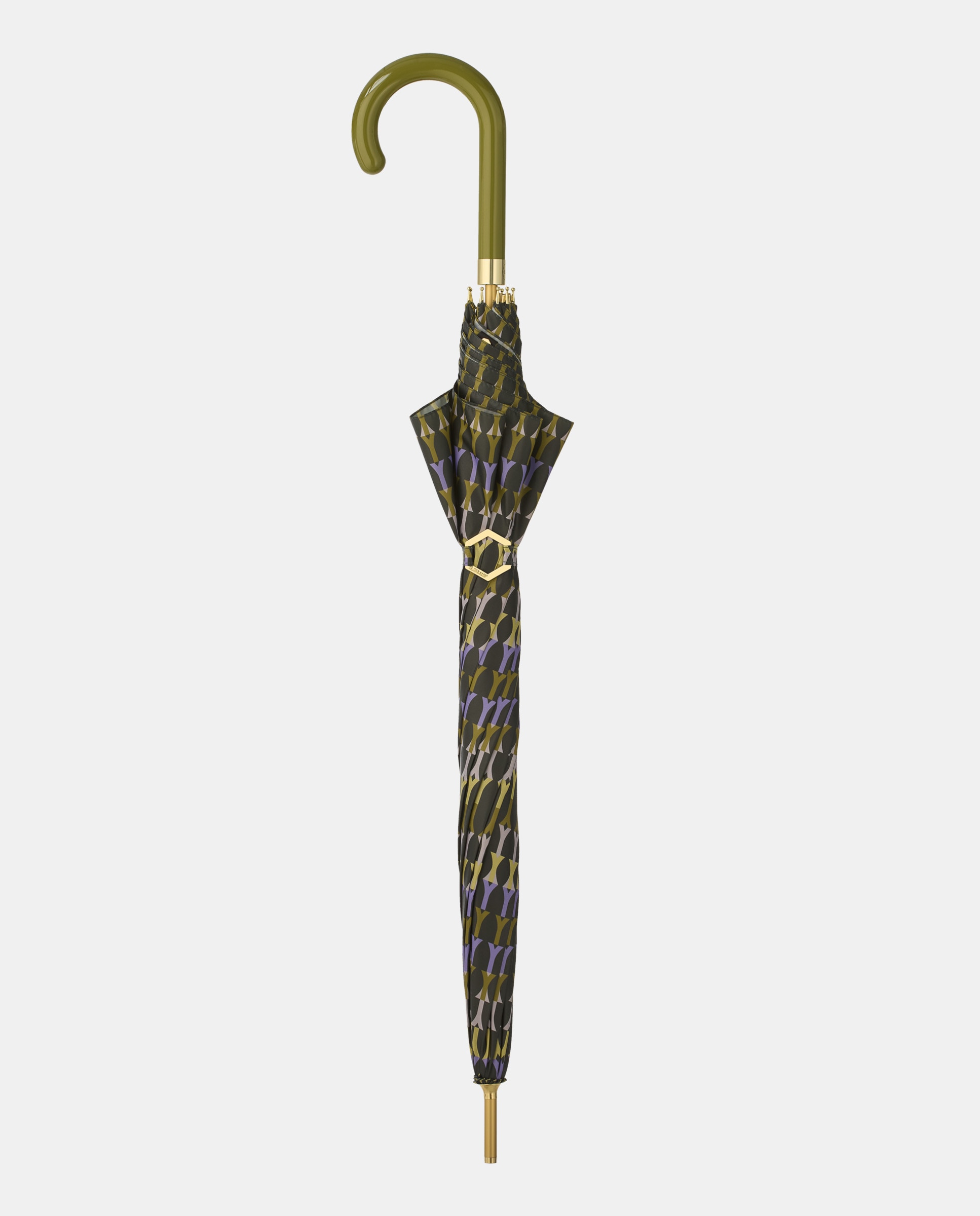 Guarda-Chuva Comprido Automático "Doric" de Estilo Clássico. Fabricado em Tecido Reciclado, Resistente ao Vento Verde-2