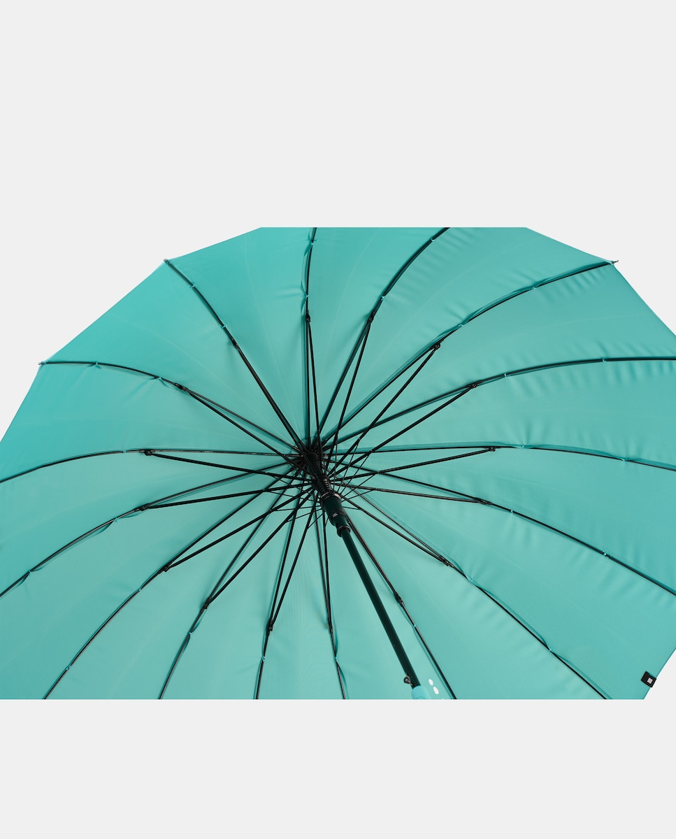 Guarda-Chuva Comprido Automático "Colorparty". Guarda-Chuva Robusto de 16 Varetas, com Proteção Solar UVP 50+ e Fabricado em Poliéster Reciclado e Reciclável. Turquesa-4
