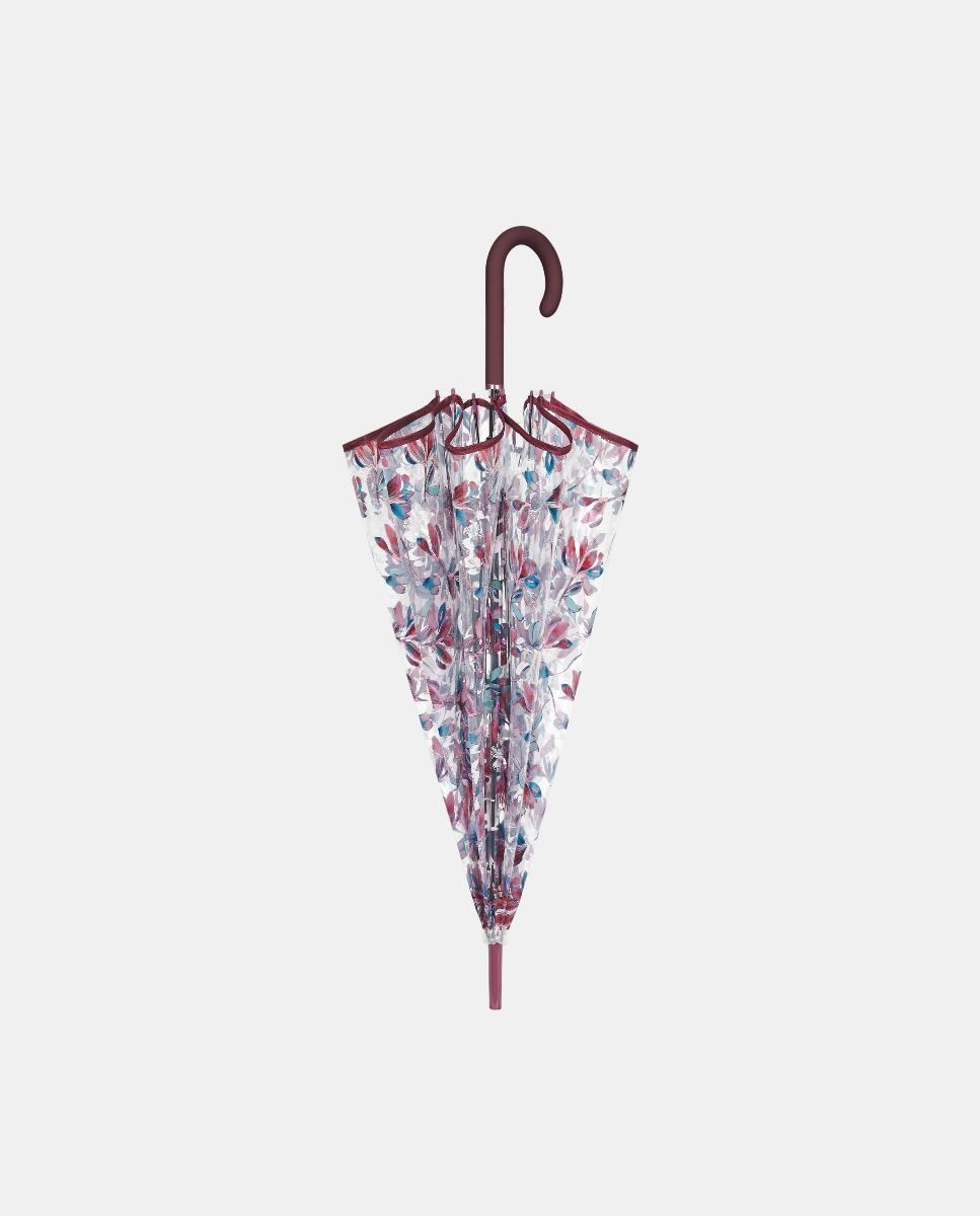 Guarda-Chuva Automático com Forma de Cúpula, POE Transparente Antivento com Varetas de Fibra de Vidro Transparente-2