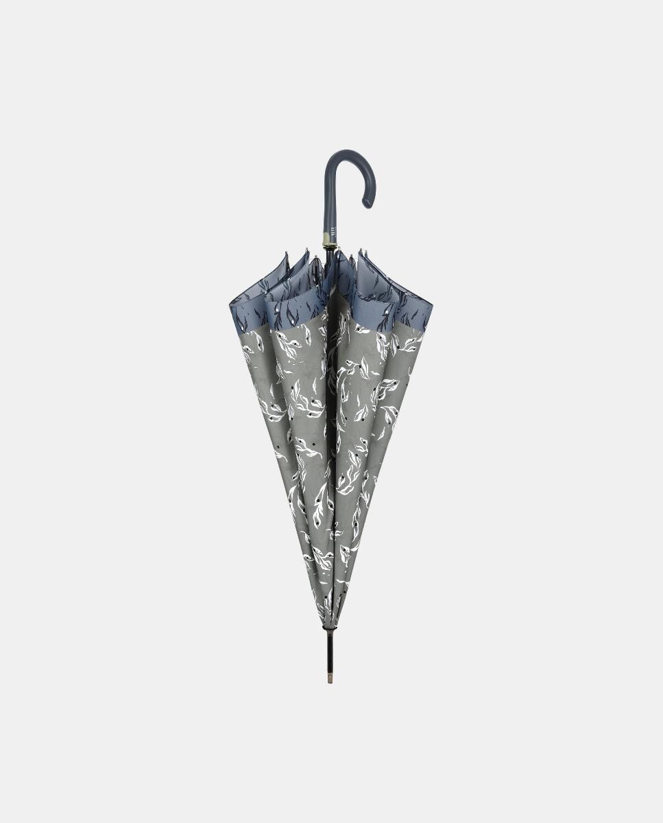 Guarda-Chuva Comprido Automático de Varetas de Fibra de Vidro Ligeiro e Antivento Azul-2