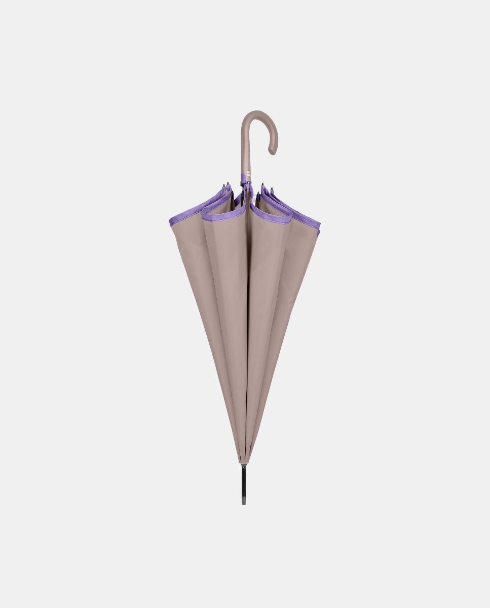 Guarda-Chuva Automático Ligeiro e Antivento com Varetas de Fibra de Vidro Castanho-2