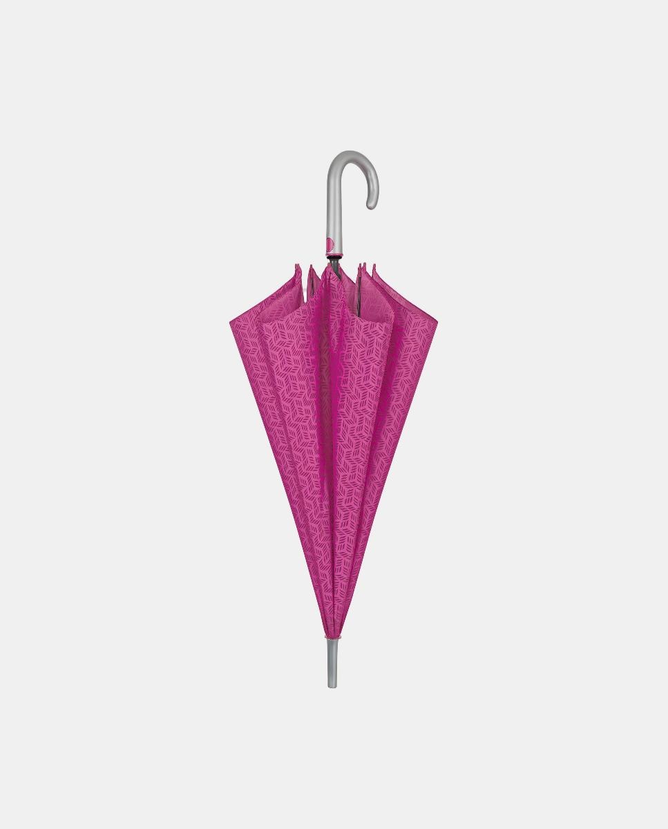Guarda-Chuva Automático Antivento de Microfibra com Varetas de Fibra de Vidro Rosa-2
