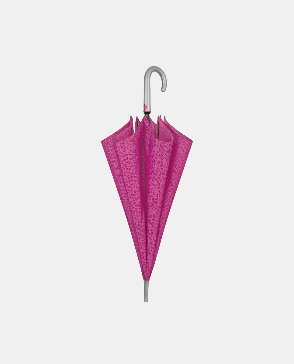 Guarda-Chuva Automático Antivento de Microfibra com Varetas de Fibra de Vidro Rosa-2