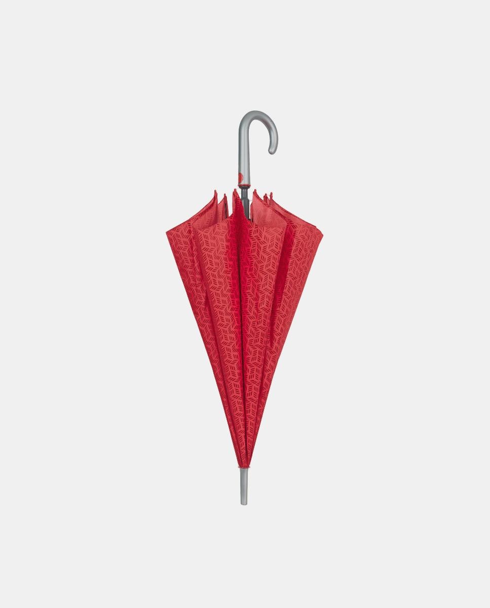 Guarda-Chuva Automático Antivento de Microfibra com Varetas de Fibra de Vidro Vermelho-2