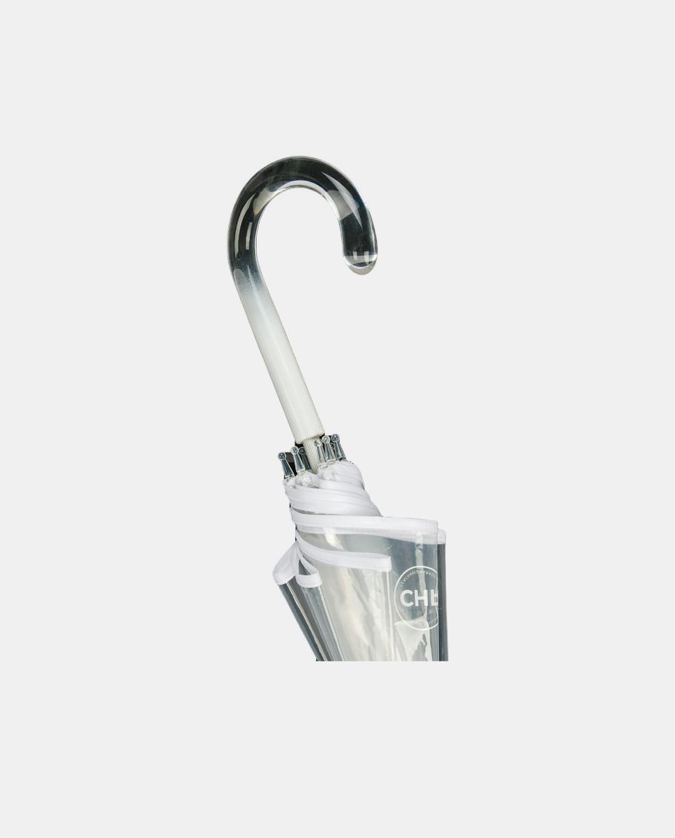 Guarda-chuva comprido transparente com abertura manual Transparente-5