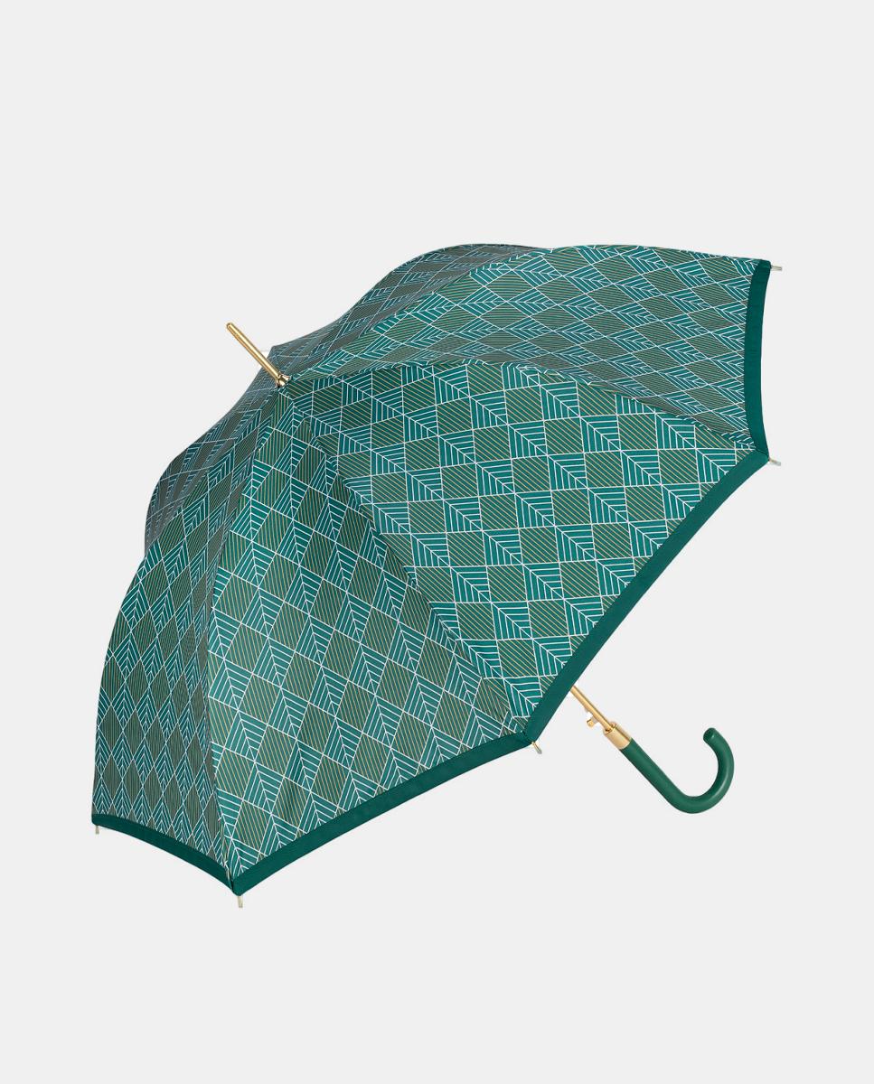 Imagem 0 de Guarda-Chuva Comprido Automático. Estampado Cabo Curvado.