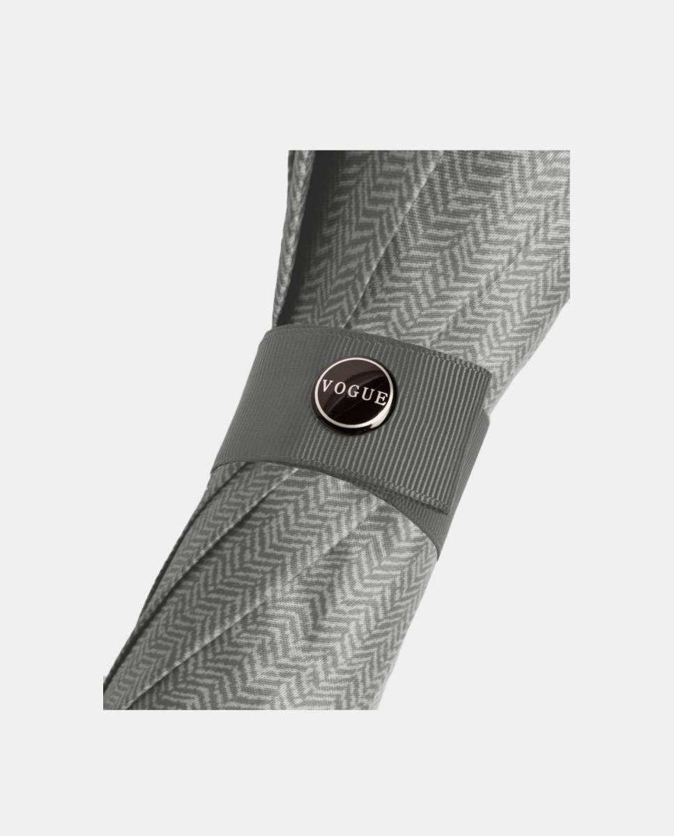 Guarda-Chuva Comprido Automático de Linho com Estampado Verde-5