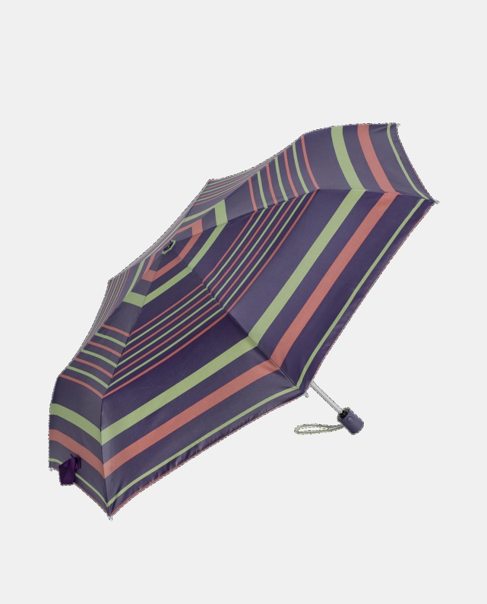 Imagem 0 de Guarda-Chuva Dobrável Abre-Fecha. Estampado às Riscas.