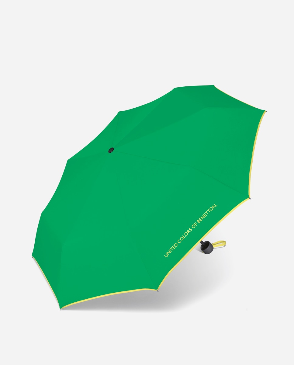 Guarda-Chuva Dobrável Manual Liso com Debruado em Contraste - Verde Verde-1