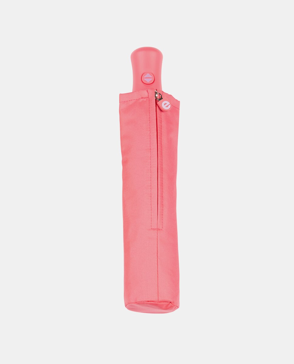Guarda-Chuva Dobrável Automático Liso - Rosa Rosa-2