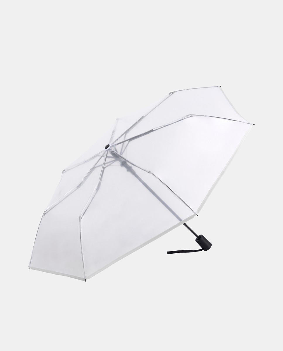 Guarda-Chuva Mini Automático Transparente-PVC. Cabo Direito Transparente-4
