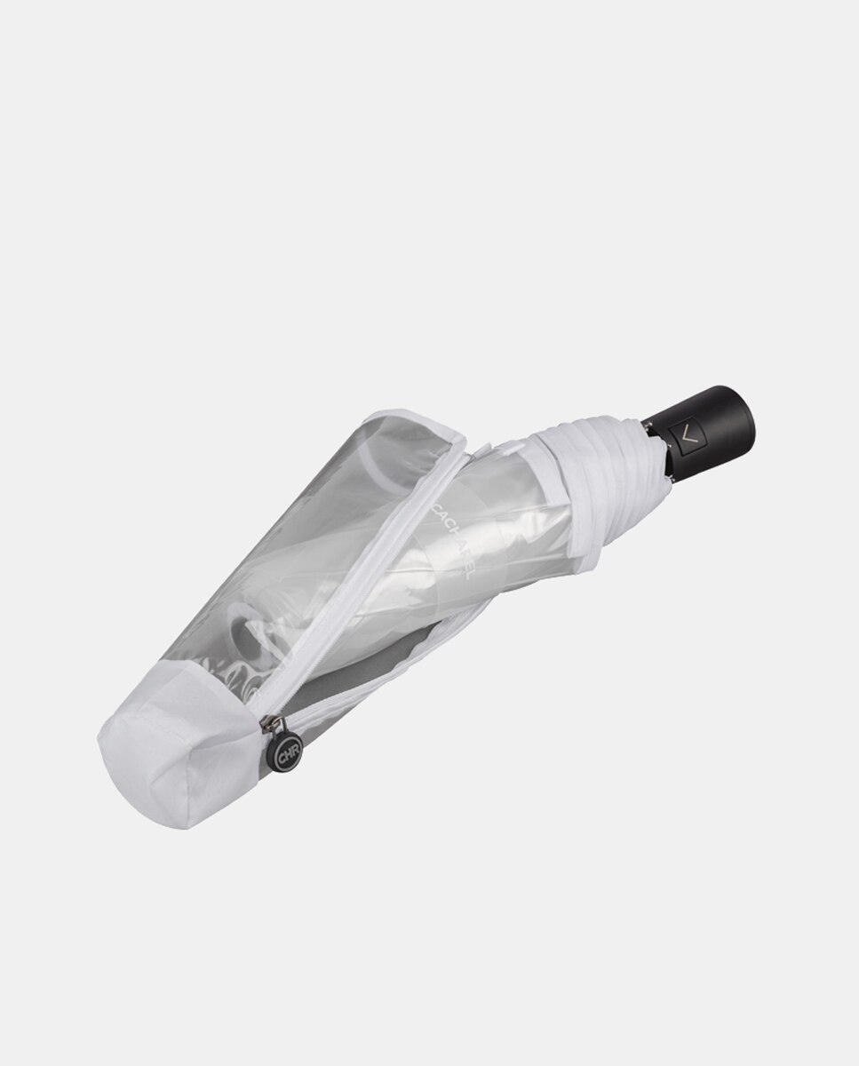 Guarda-Chuva Mini Automático Transparente-PVC. Cabo Direito Transparente-6