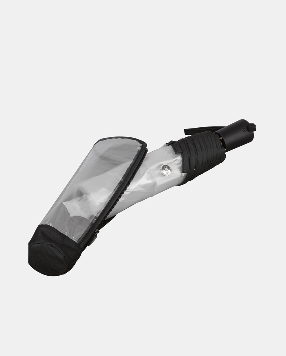Guarda-Chuva Mini Automático Transparente-PVC. Cabo Direito Transparente-6