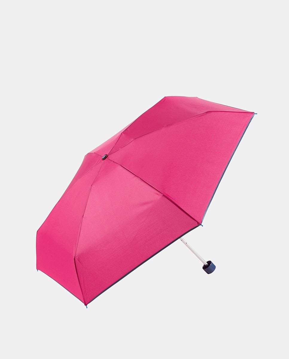 Guarda-Chuva Dobrável Manual com Capa Fúcsia-1