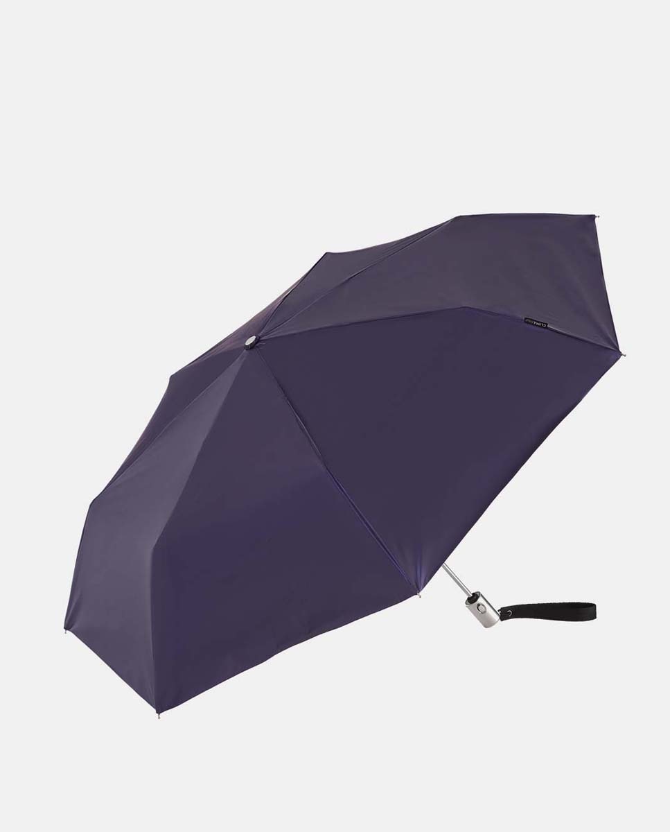 Guarda-Chuva Dobrável Abre e Fecha "Metallize" com Tecido Metalizado Brilhante por Fora e Mate por Dentro. Com Sistema Windproof Azul-1