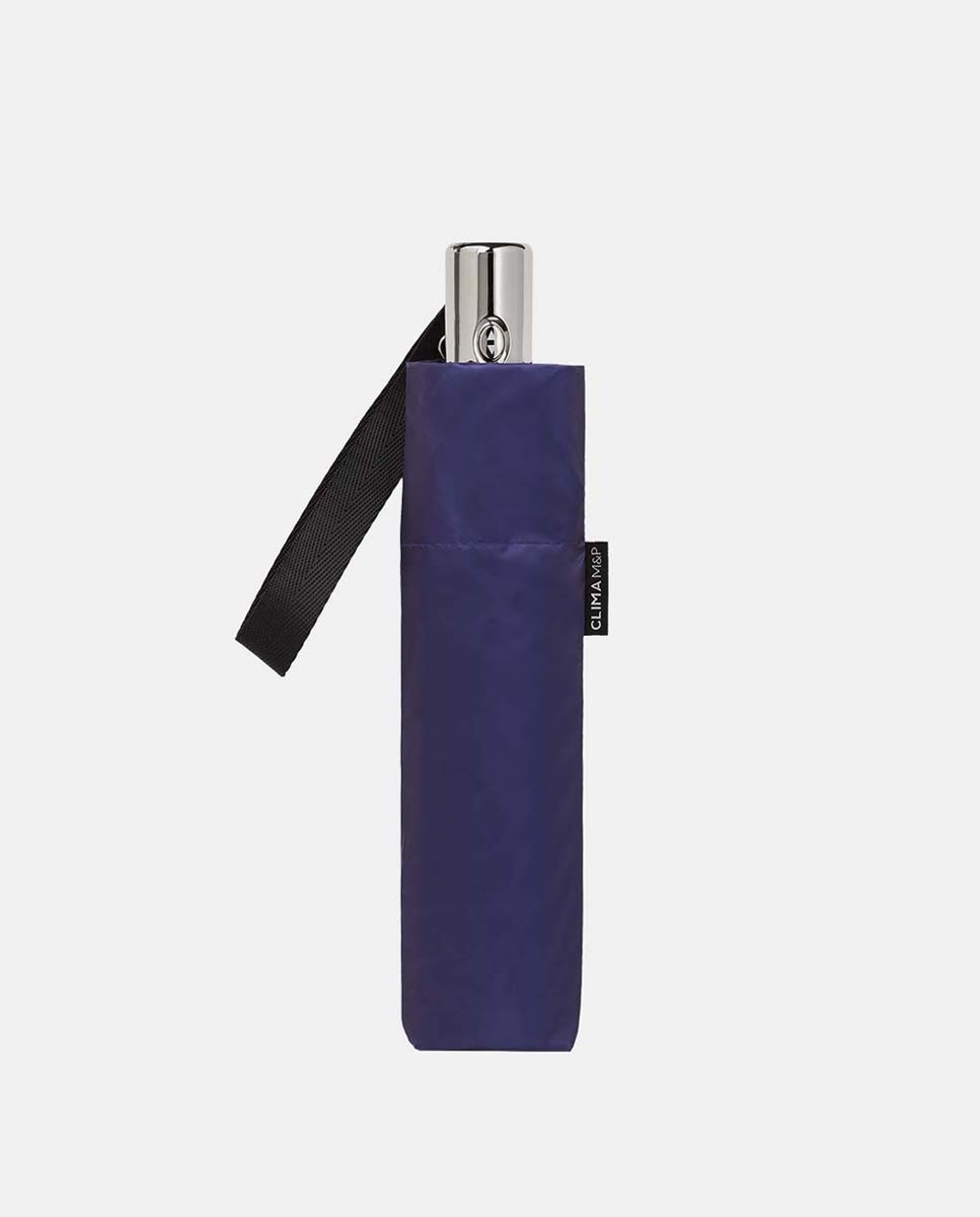 Guarda-Chuva Dobrável Abre e Fecha "Metallize" com Tecido Metalizado Brilhante por Fora e Mate por Dentro. Com Sistema Windproof Azul-2