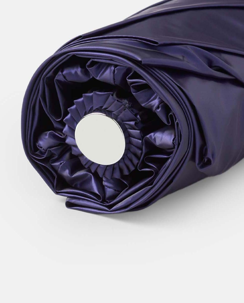 Guarda-Chuva Dobrável Abre e Fecha "Metallize" com Tecido Metalizado Brilhante por Fora e Mate por Dentro. Com Sistema Windproof Azul-3