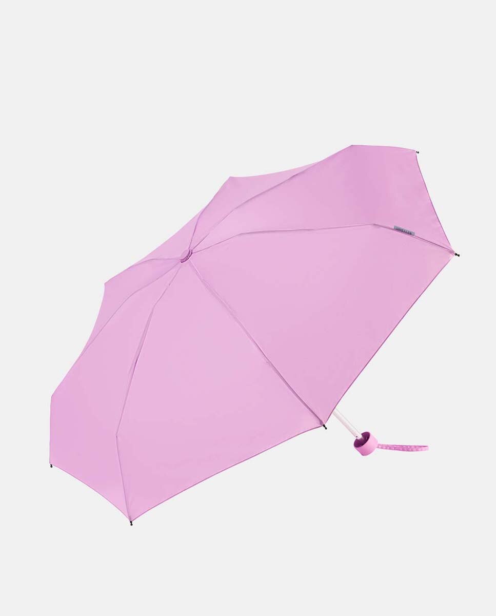 Guarda-Chuva Dobrável Mini Manual "Colors" Ligeiro com Sistema Windproof e Proteção Solar UVP50+ Rosa-1