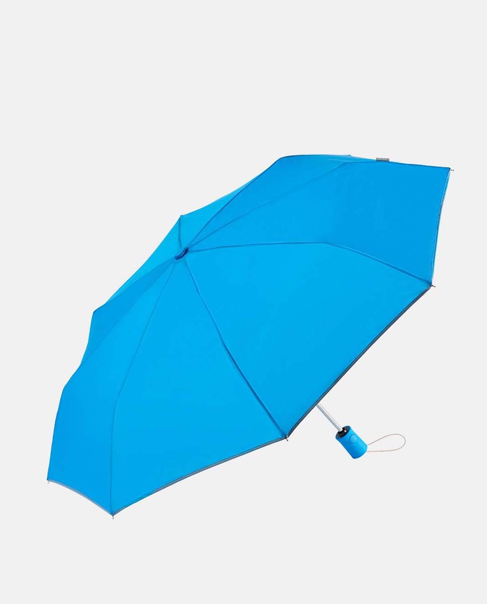 Guarda-Chuva Dobrável Open+Close "Colorparty" com Sistema Windproof, Proteção Solar UVP+50 e Fabricado em Poliéster Reciclado e Reciclável. Azul-1