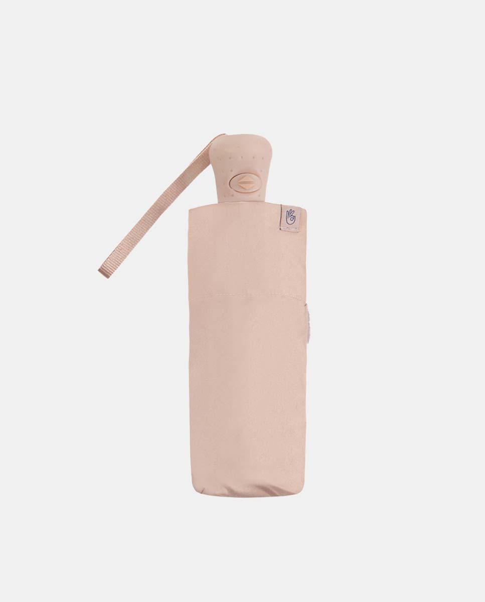 Guarda-Chuva Mini Open+Close "Colors" com Sistema Windproof, Proteção Solar UVP+50 e Fabricado em Poliéster Reciclado e Reciclável Nude-2