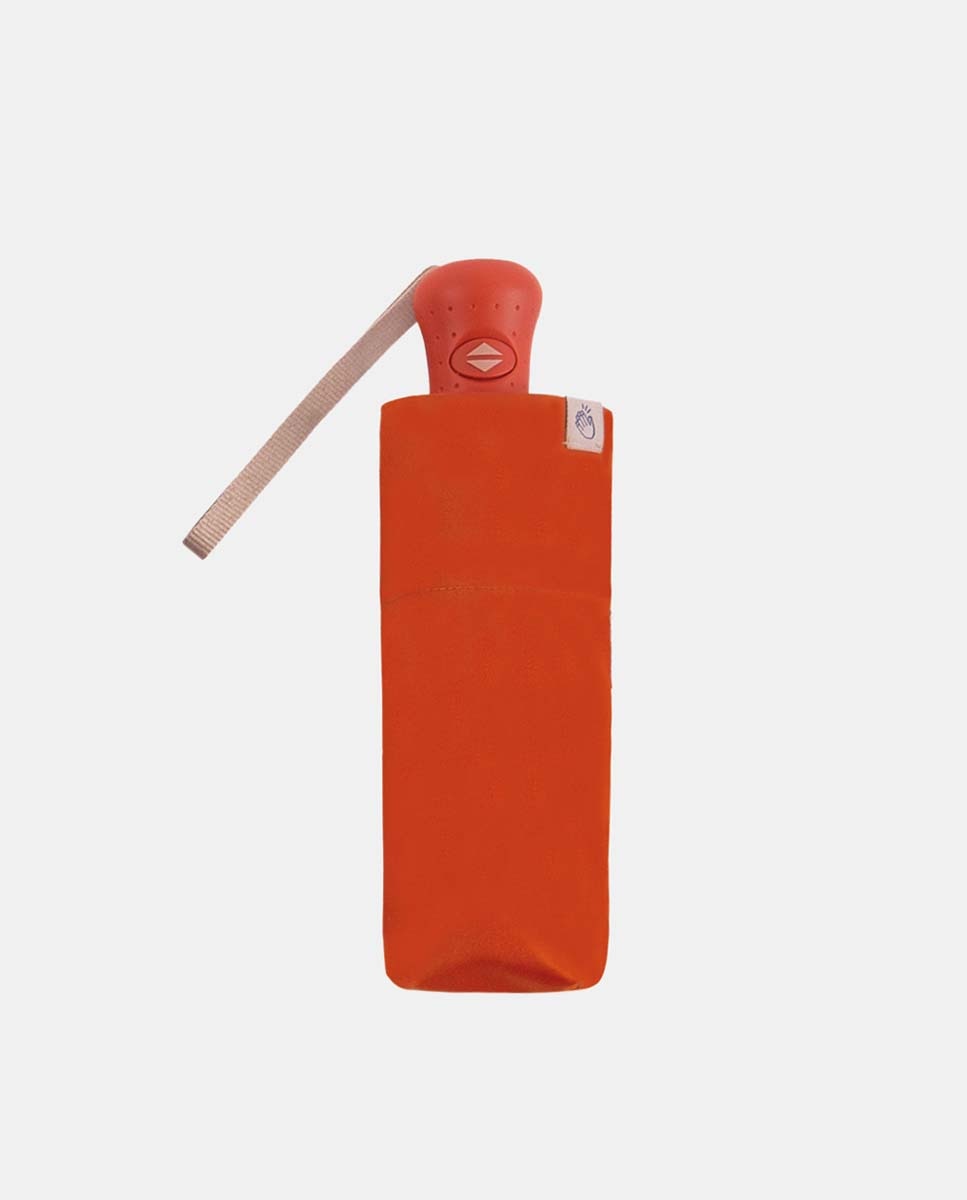 Guarda-Chuva Mini Open+Close "Colors" com Sistema Windproof, Proteção Solar UVP+50 e Fabricado em Poliéster Reciclado e Reciclável Laranja-2