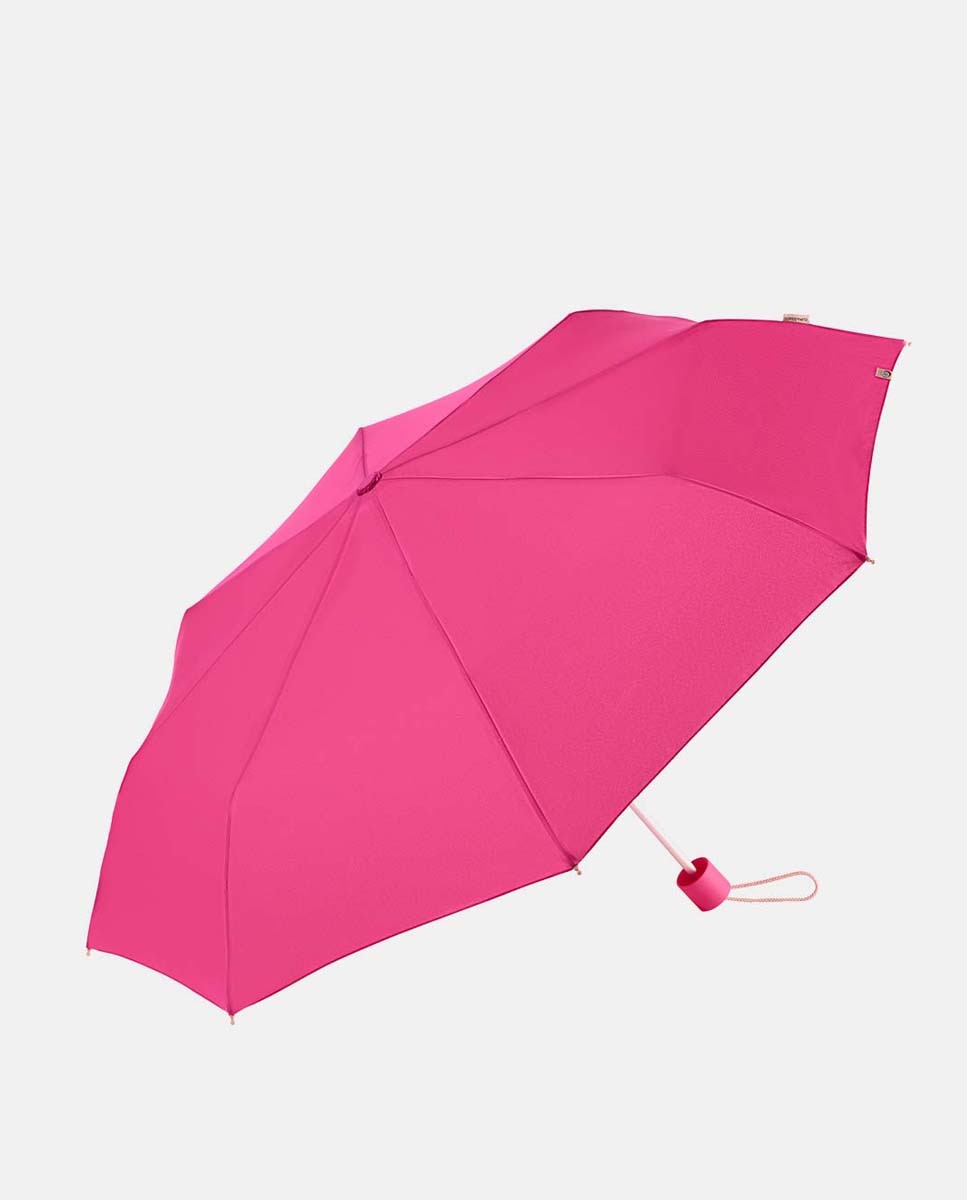 Guarda-Chuva Dobrável Manual "Colorparty" com Sistema Windproof, Proteção Solar UVP+50 e Fabricado em Poliéster Reciclado e Reciclável. Coral-1